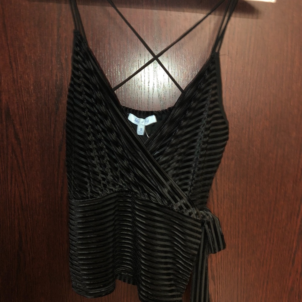 Black velvet tank
